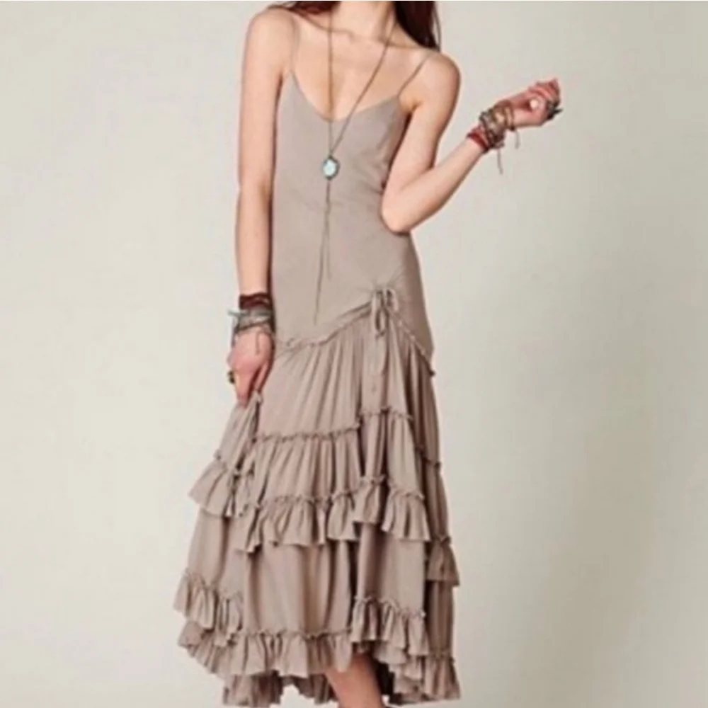 Free People Boho Ruffle Maxi Dress - Picture 6 of 8